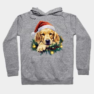 Lazy Golden Retriever Dog at Christmas Hoodie